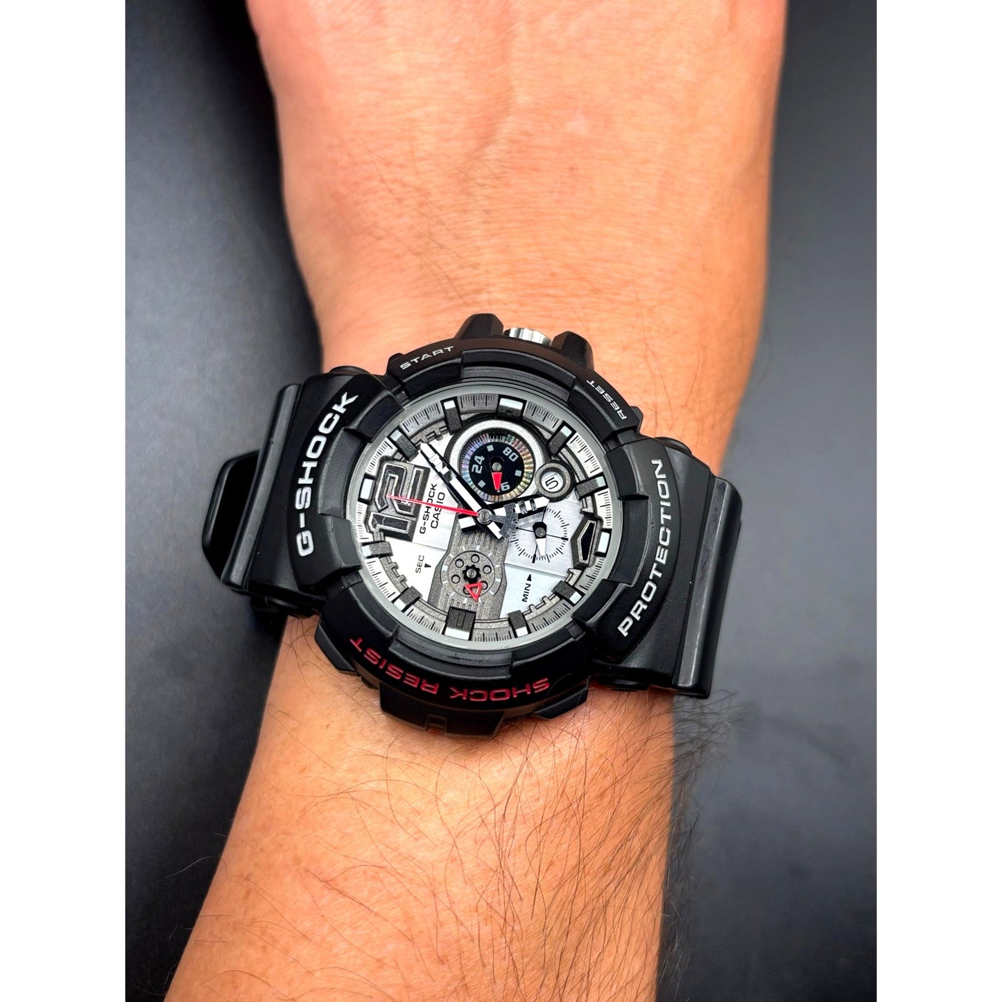 Casio G-Shock GAC-110-1A Analog Chronograph Black Silver 200M Watch