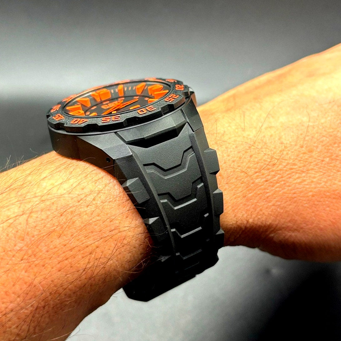 CAT Caterpillar Motion LB.111.21.134 Black Orange 45mm Men's Watch NIBWT