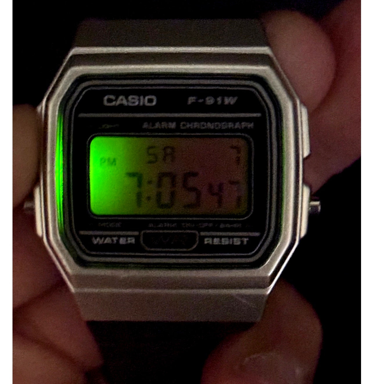 LWS Dark Rose F91W Custom Pink Display Digital Watch