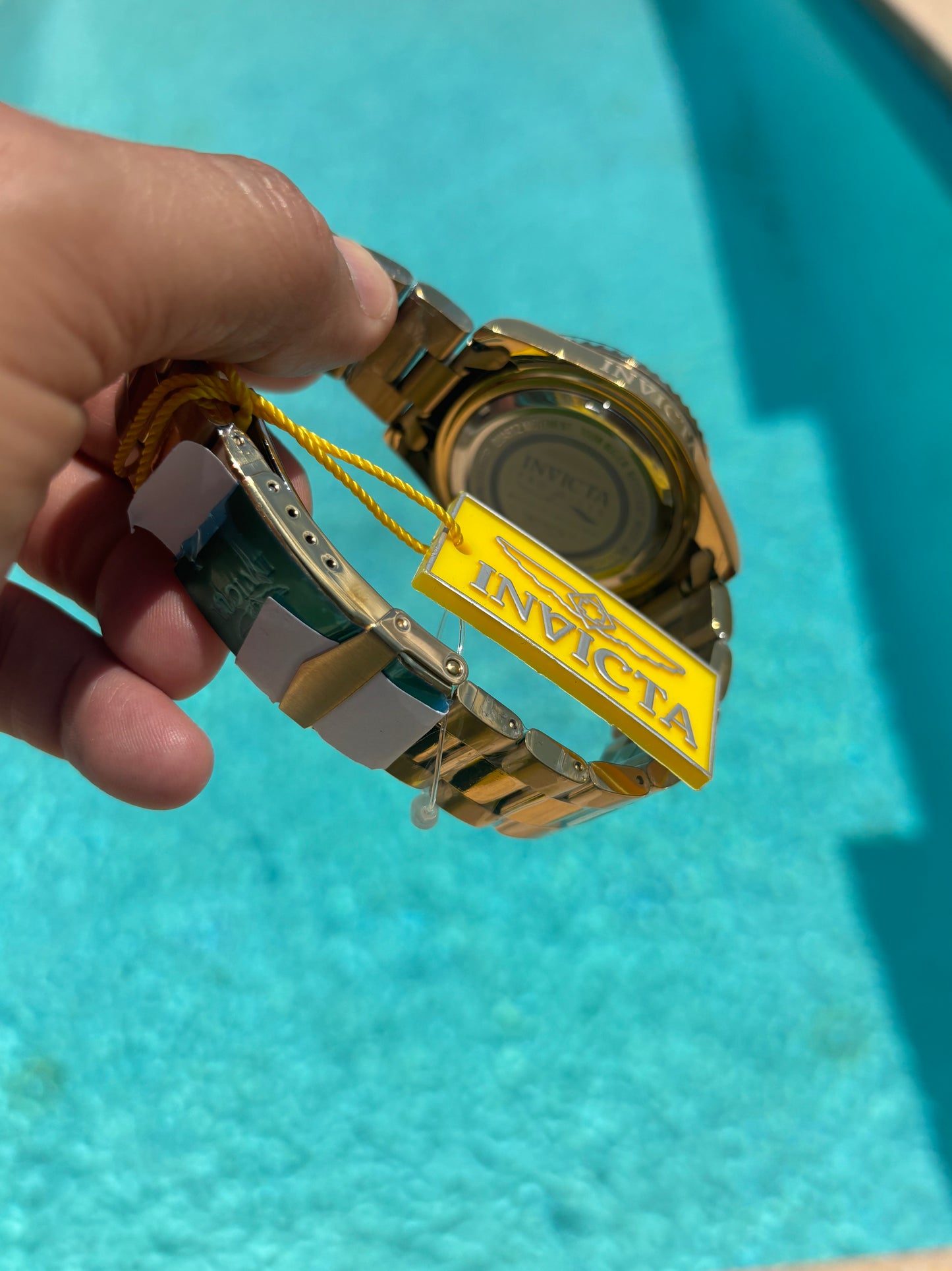 Invicta Pro Diver Men’s Watch – 43mm, Gold-Tone Stainless Steel, Black Dial (30026)