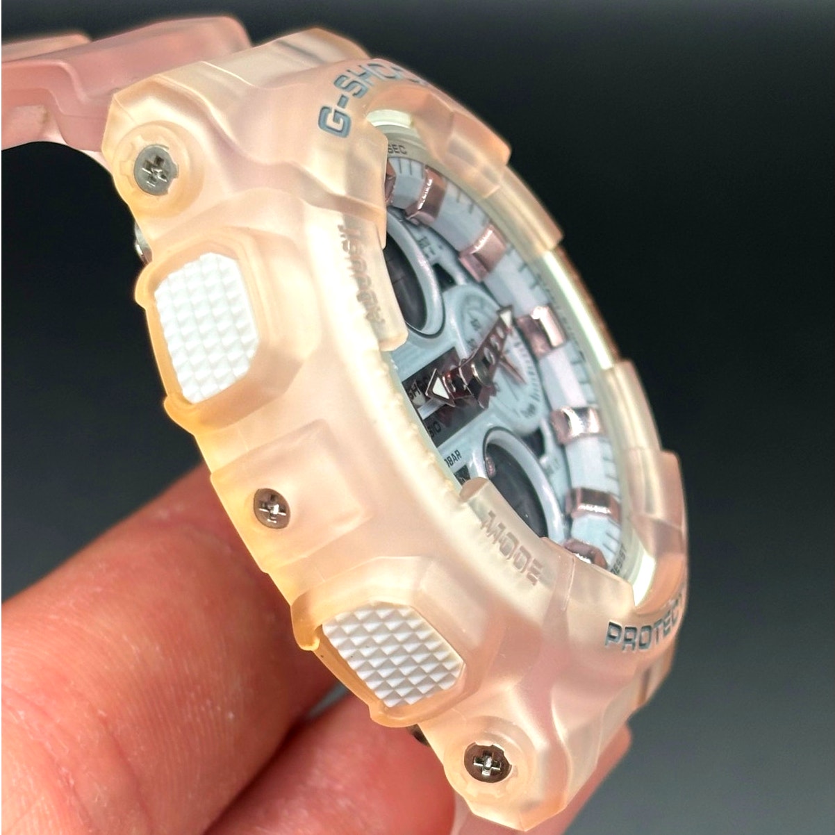 Casio G-Shock GMA-S140NP-4A Clear Pink Analog Digital Women's Watch NIB