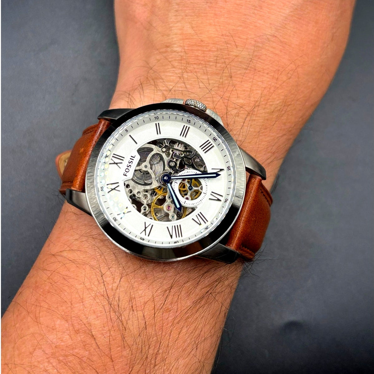 Fossil Grant ME3053 Automatic Skeleton Men’s Watch 44mm