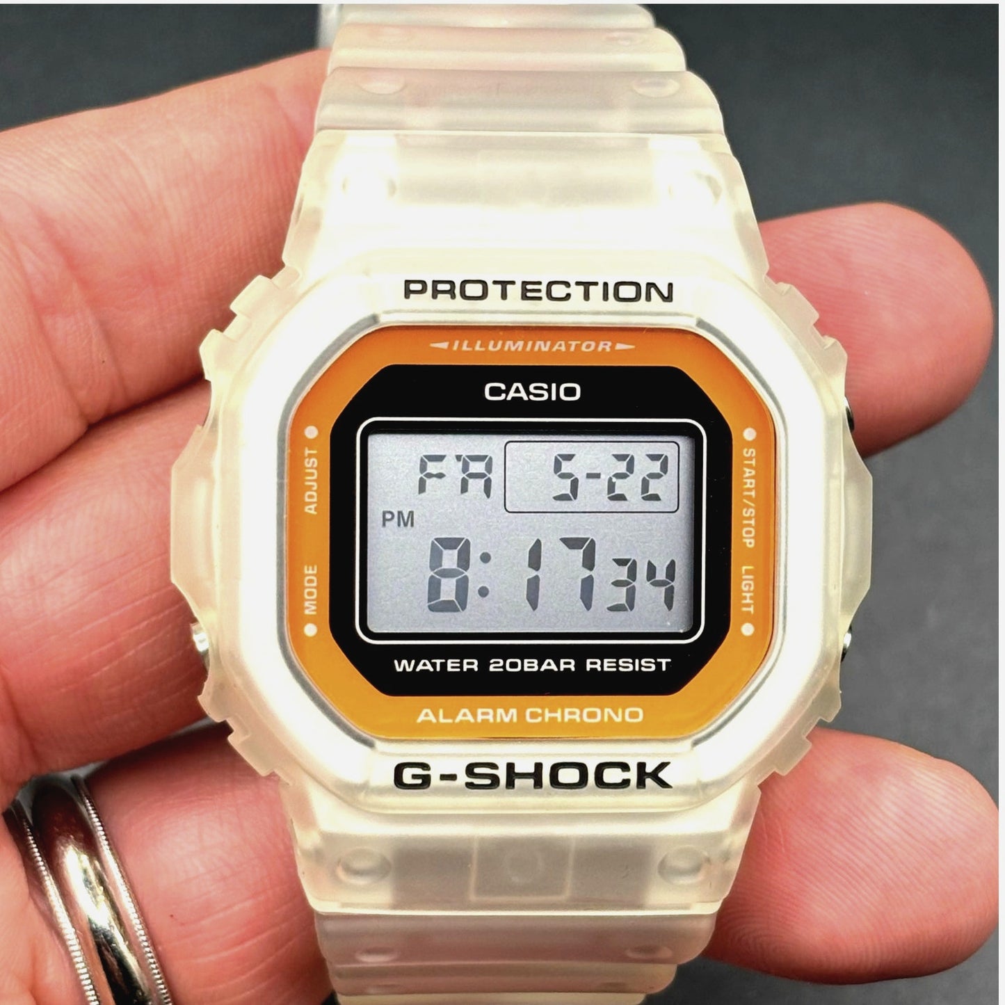 Casio G-Shock DW-5600LS-7 Color Skeleton Series Digital Translucent Watch NIB
