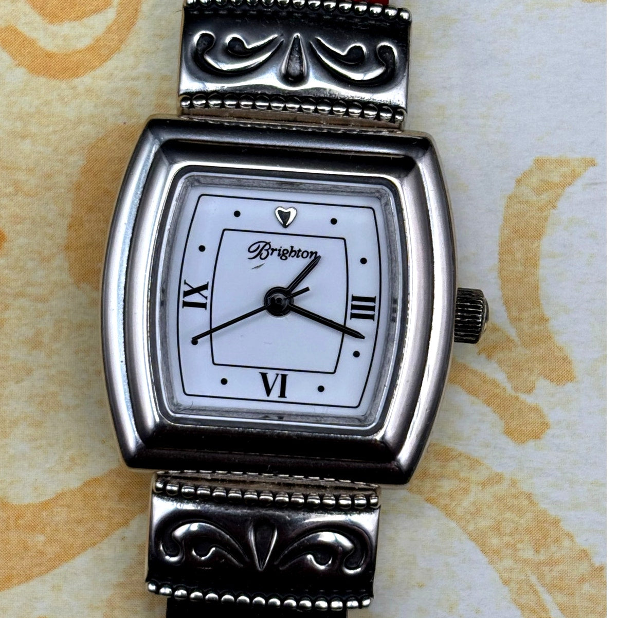 Brighton Waterford W10017 Womens Reversible Red Black Leather Strap Watch NIBWT