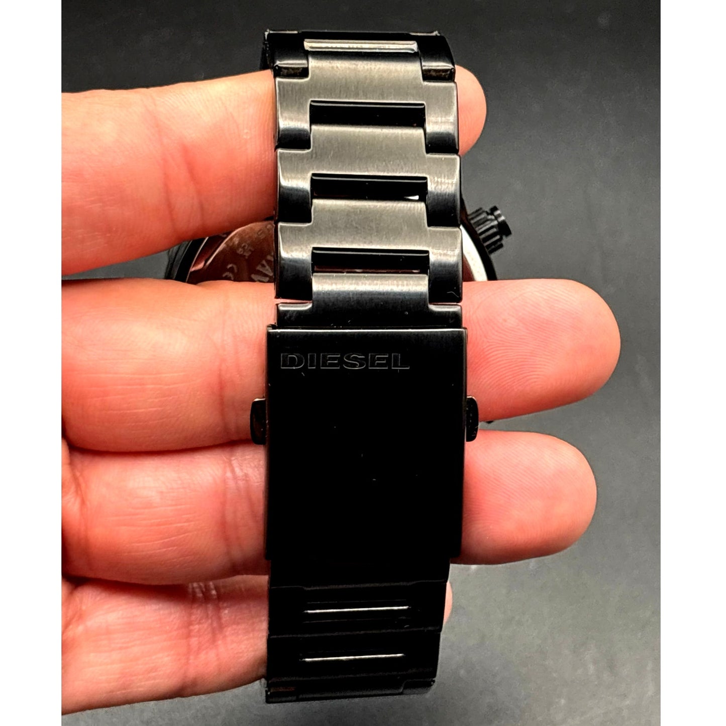 Diesel DZ4326 Men’s Double Down Chronograph Black Stainless Steel Watch NWOT