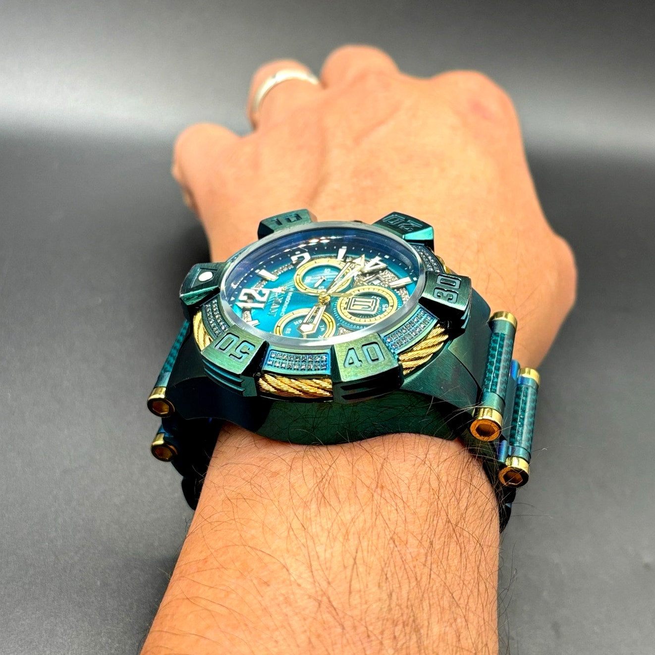 Invicta Jason Taylor Limited Edition 40440 Swiss Chronograph Diamond 52mm Watch