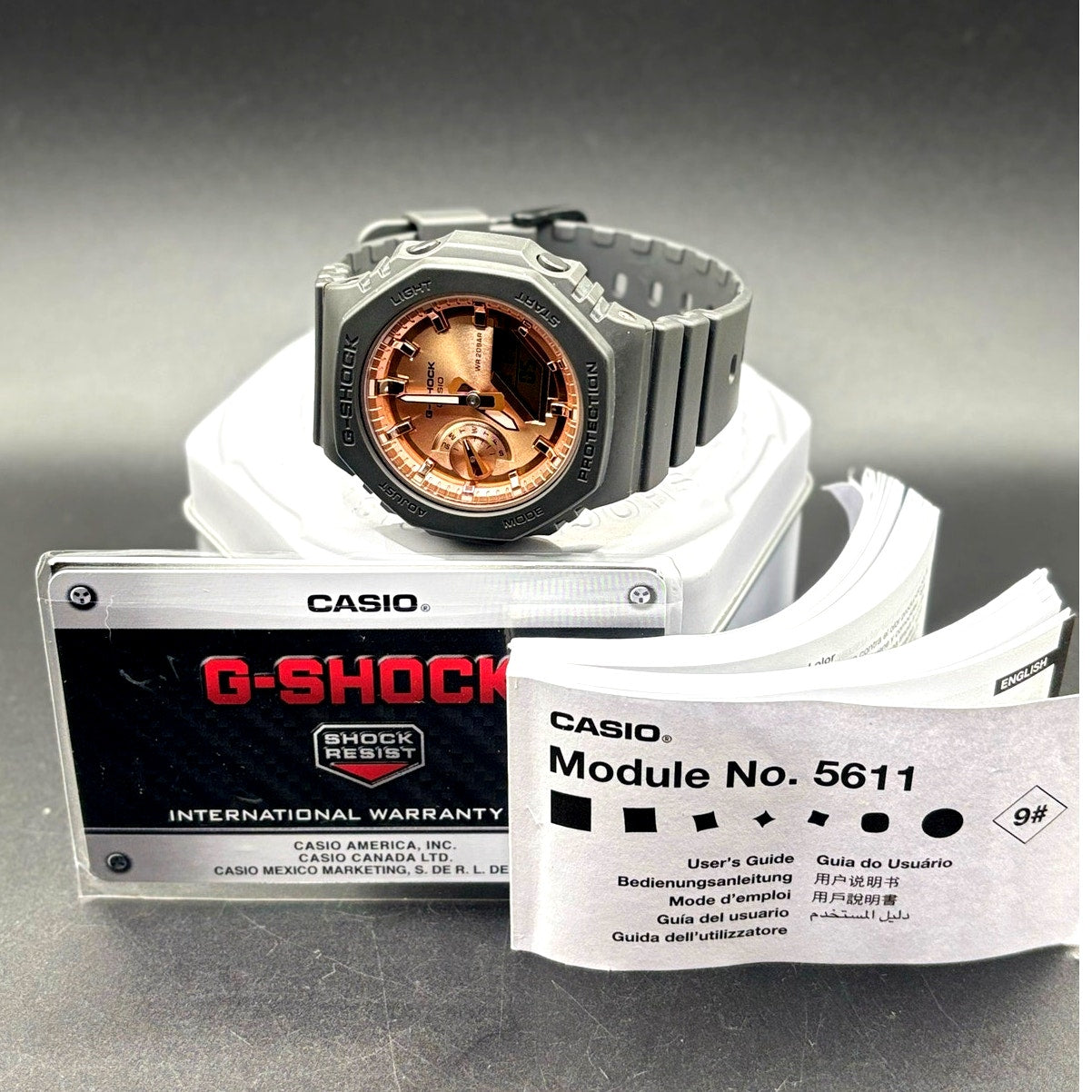 Casio G-Shock GMA-S2100MD-1A Women’s Rose Gold Dial Analog-Digital Watch NIB