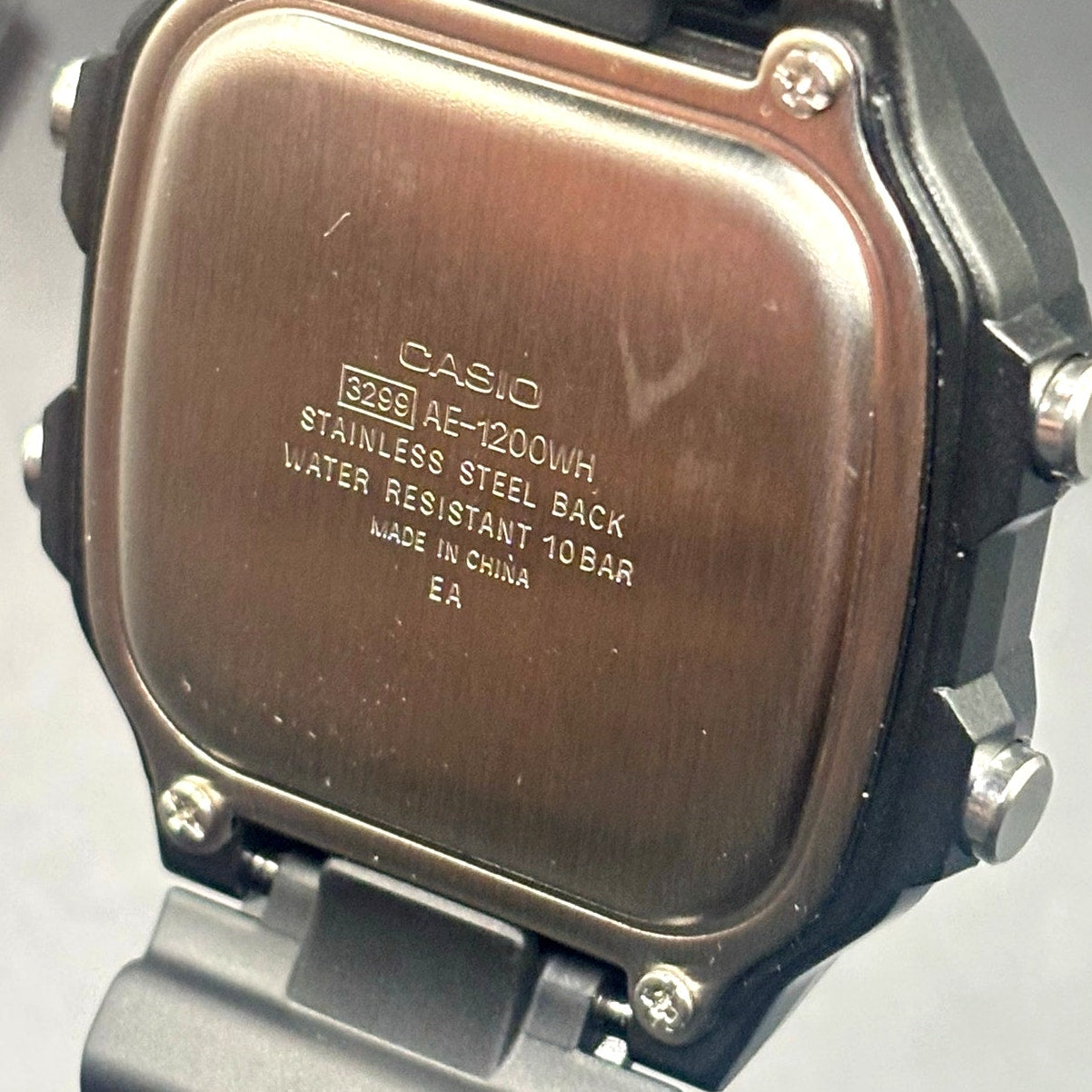 LWS Atlas Red Horizon Custom Casio AE1200 World Time Silicone Bracelet Mod Watch