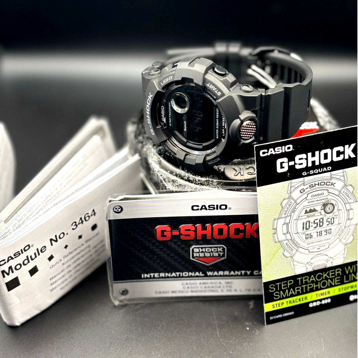 Casio G-Shock Move GBD800-1B Bluetooth Step Tracker World Time Men's Watch NIBWT