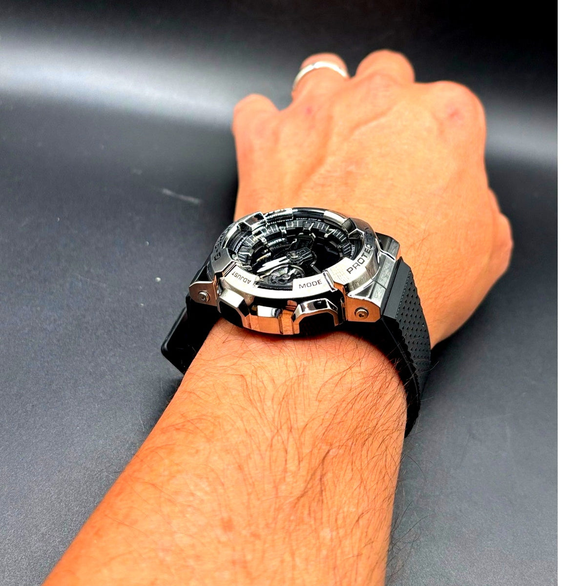 Casio G-Shock G-Steel GM110-1A Polished Metal Bezel Men’s Watch