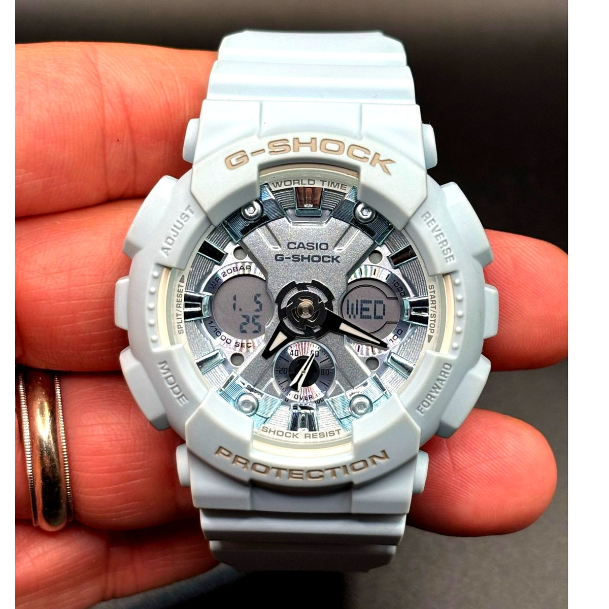 Casio G-Shock GMA-S120DP-2A S-Series Pastel Blue Analog Digital Women's Watch