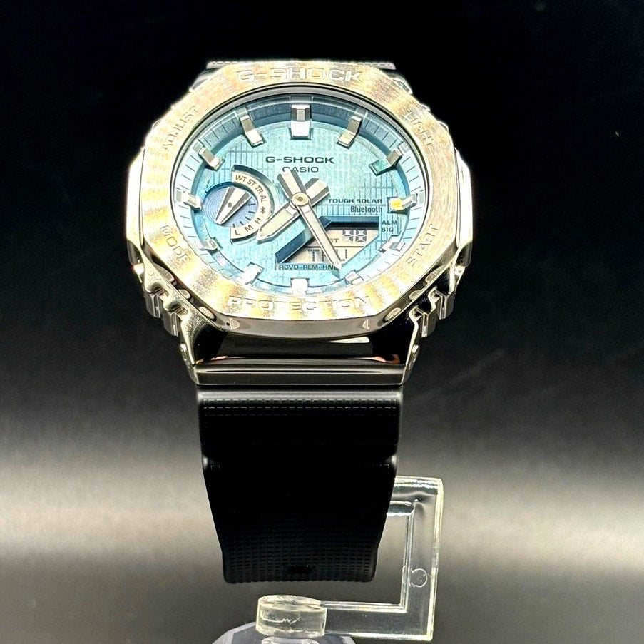 Casio G-Shock G-Steel GBM2100A-1A2 Tough Solar Bluetooth Blue Dial Watch NIB
