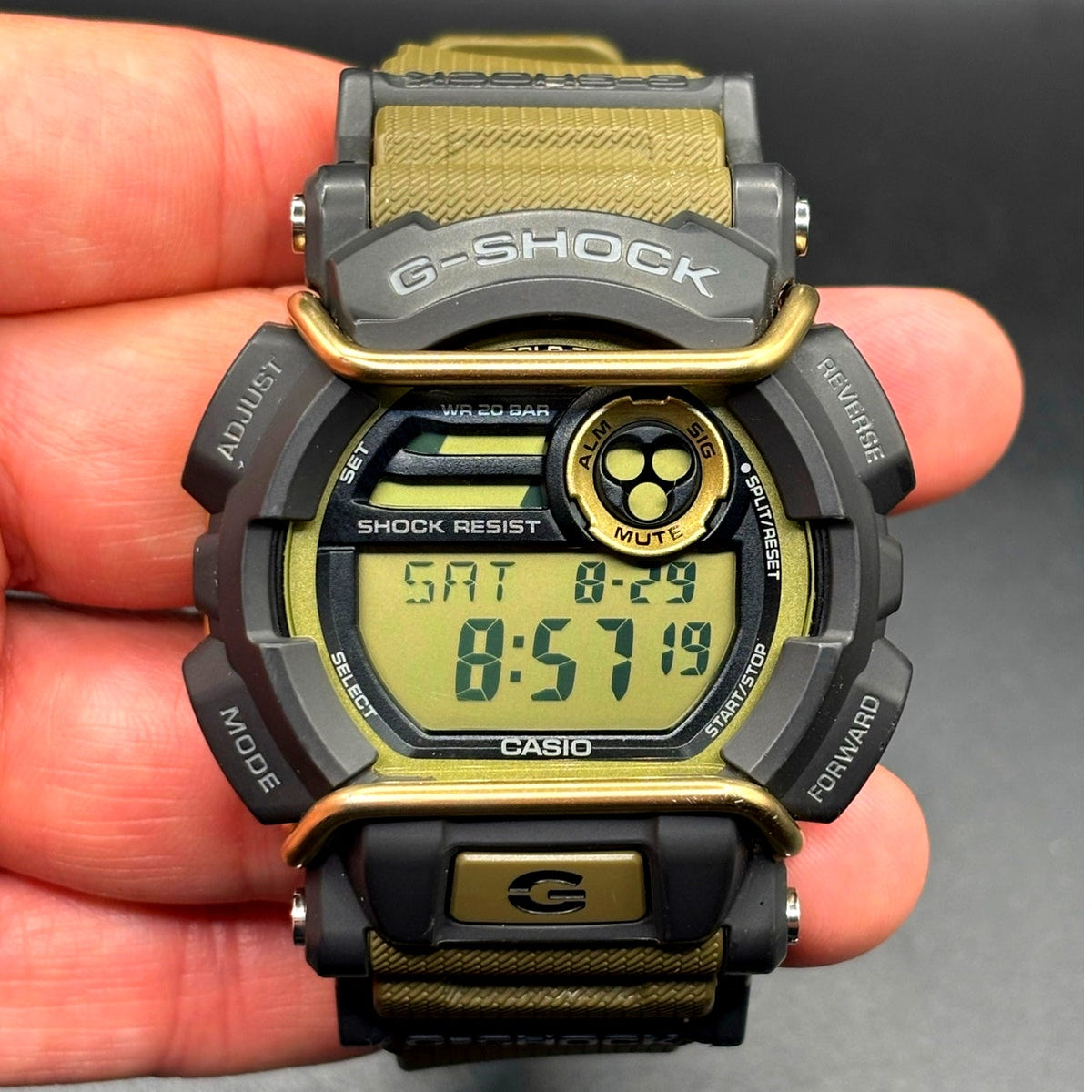 Casio G-Shock GD-400-9 Olive Green Digital World Time Men's Watch