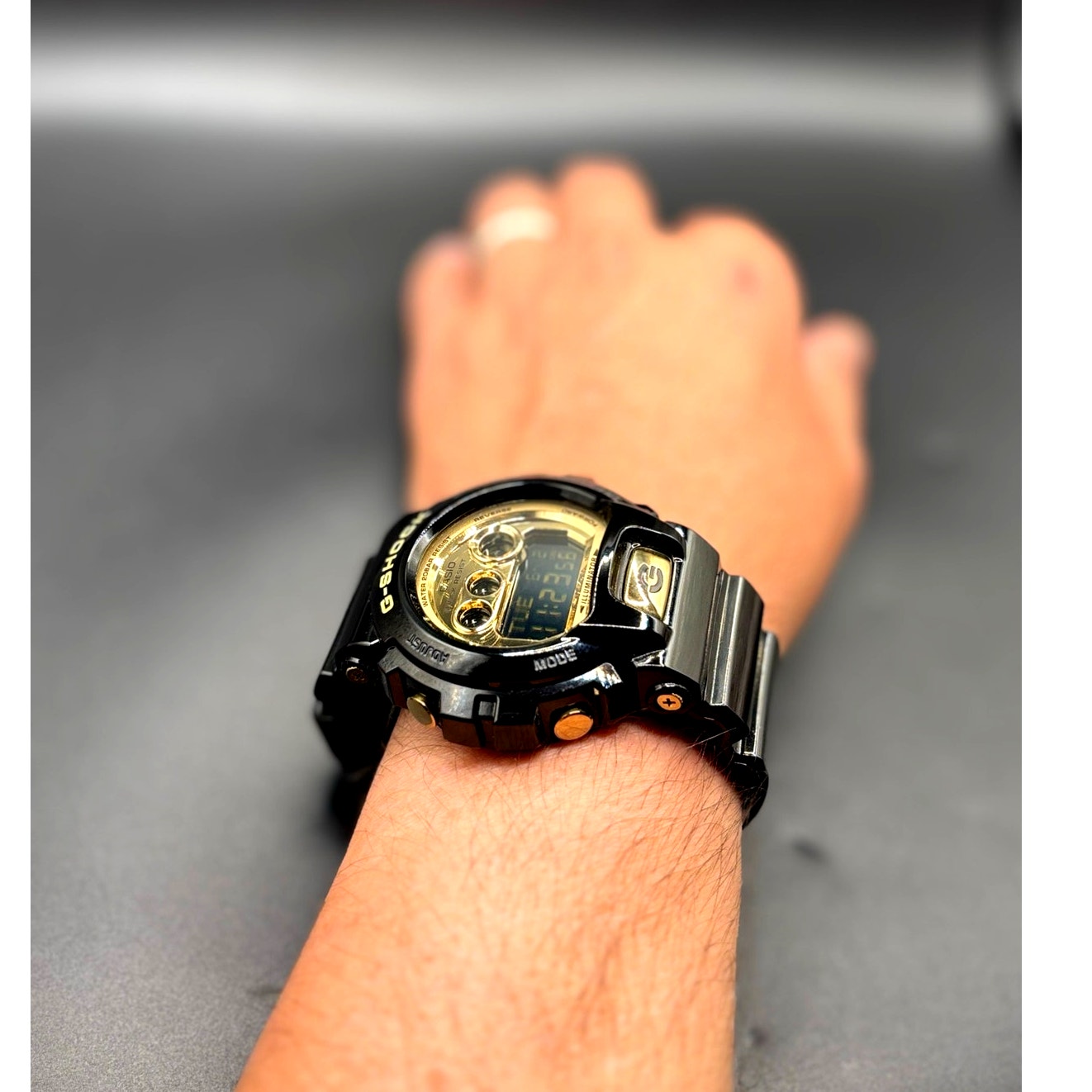 Casio G-Shock GD-X6900FB-1 Black Gold Mirror Dial XL Watch Full Set NIB