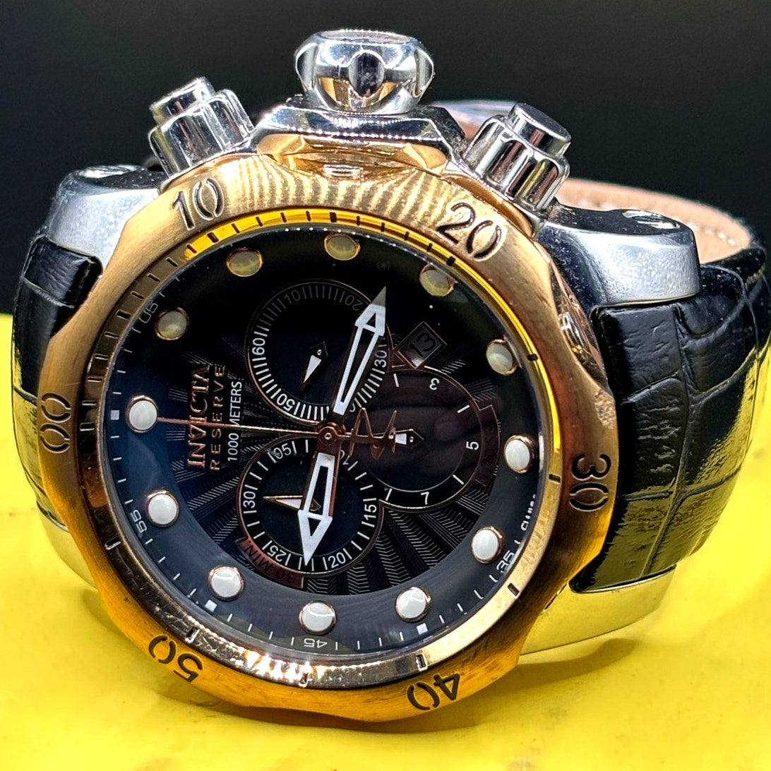 Invicta Reserve Venom 0360 Swiss Made Chronograph 54mm Leather Watch
