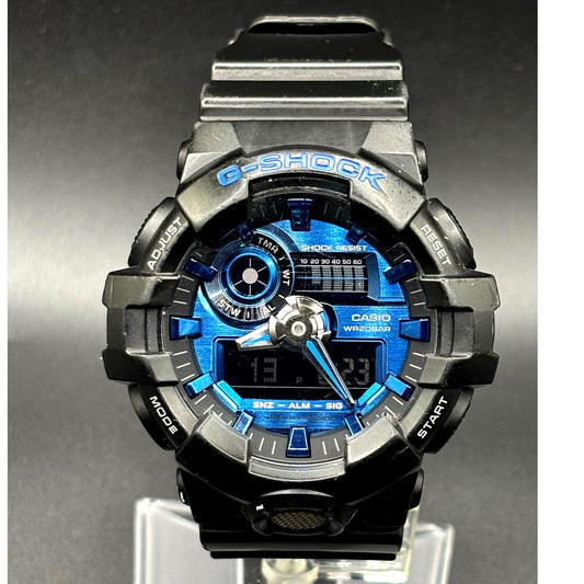 Casio G-Shock GA-710-1A2 Virtual Blue Analog Digital 200M Men’s Watch LED Light