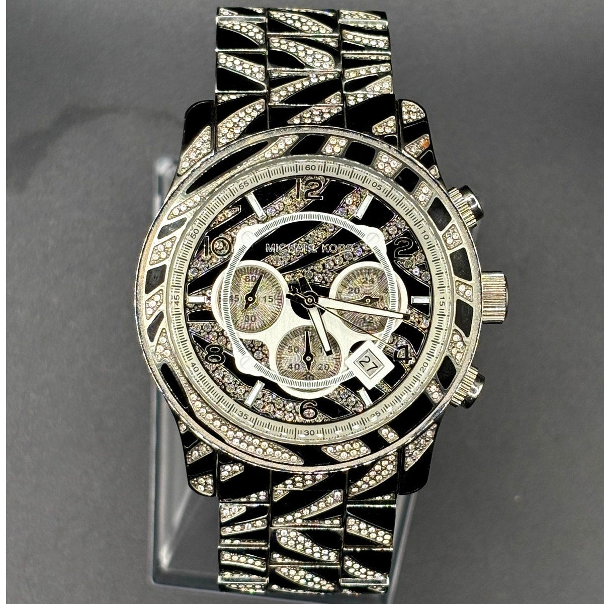 Michael Kors MK6889 Oversized Runway Glitz Chronograph Unisex Watch 45mm
