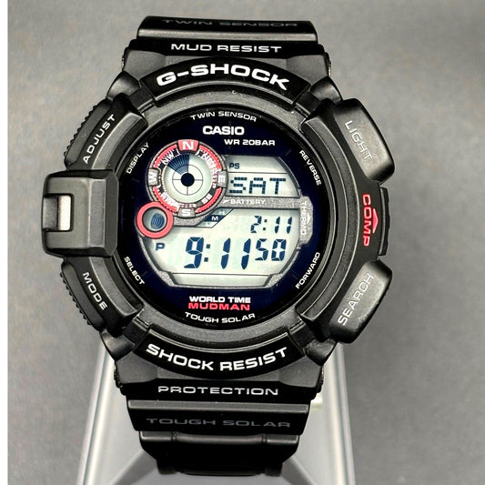Casio G-Shock Mudman G9300-1 Tough Solar Twin Sensor Digital Men's Watch