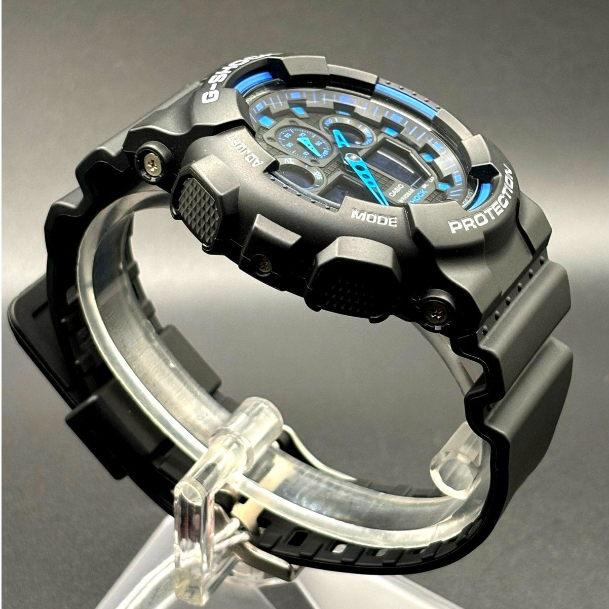 Casio G-Shock GA100-1A2 Men's Black Blue Analog Digital 51mm Watch NIBWT