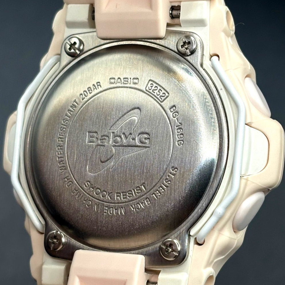 Casio Baby-G BG169G-4 Pink Champagne Gold Digital Women's Watch NIB Discontinued