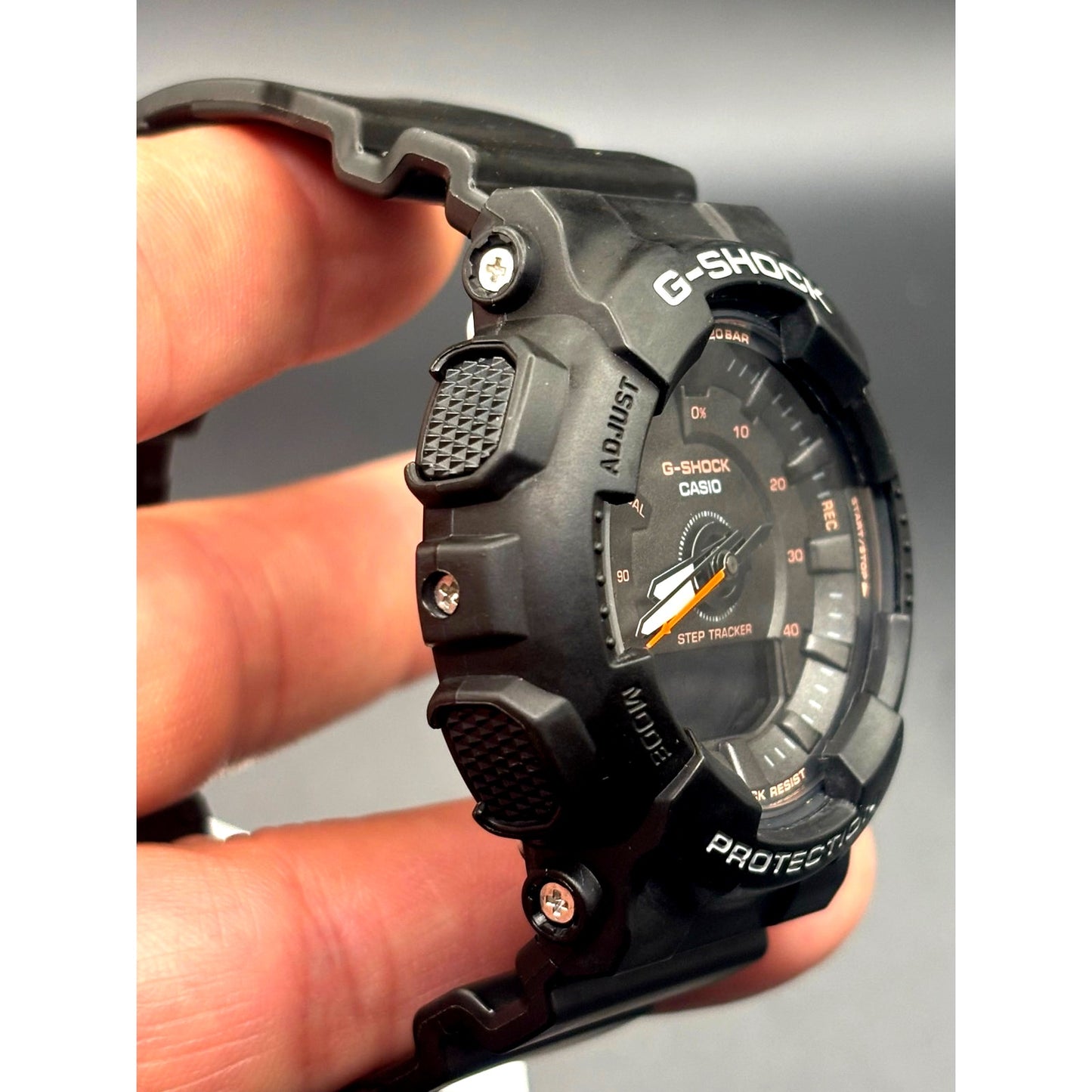 Casio G-Shock GMAS130VC-1A Unisex Black Analog Digital Step Tracker Watch NIBWT