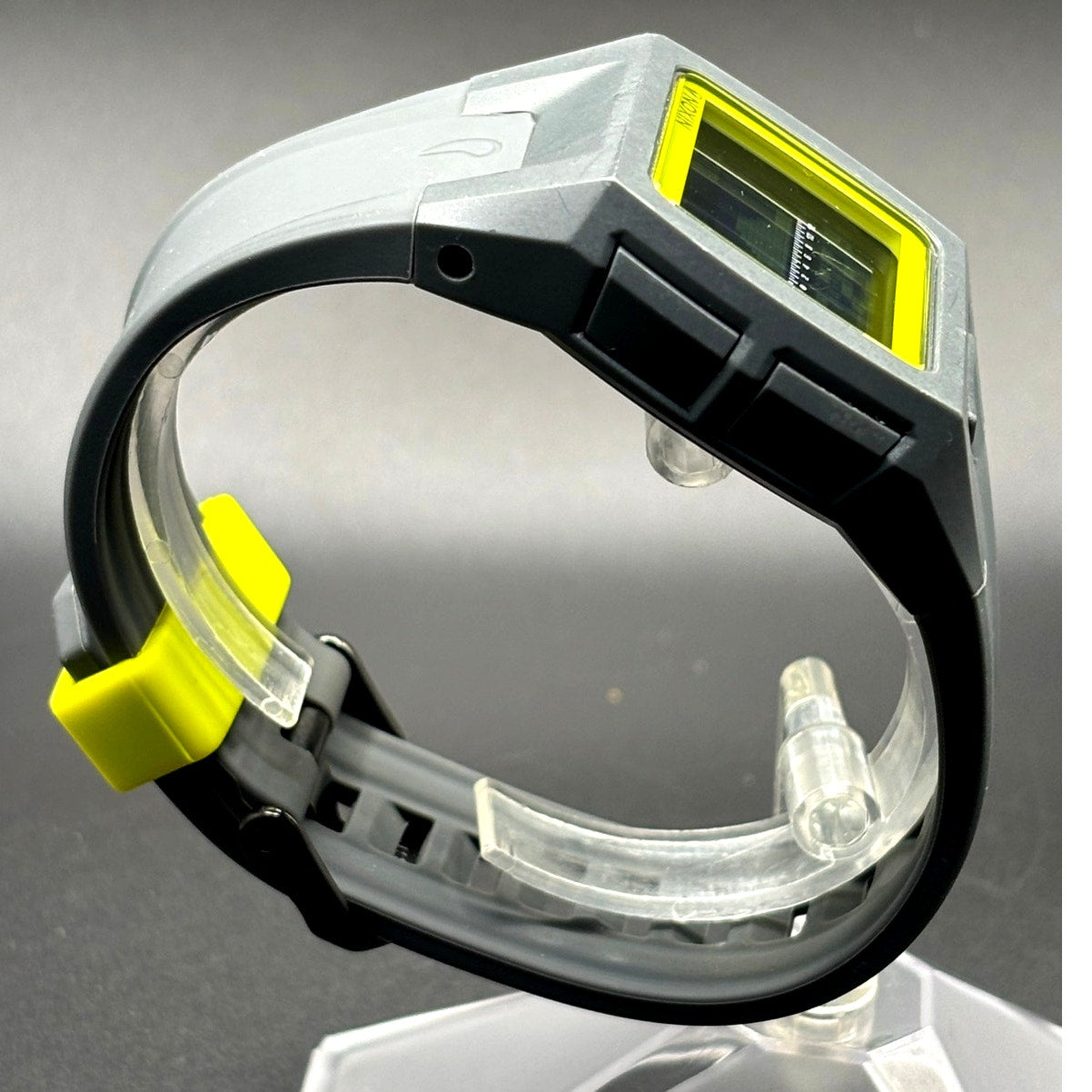 Nixon Lodown II Digital Tide Watch Gray Yellow Surf 100M Box Manual