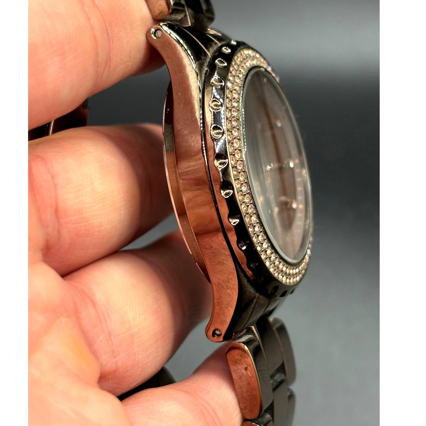 Michael Kors Madison Glitz MK5640 Espresso Brown Crystal Women’s Watch