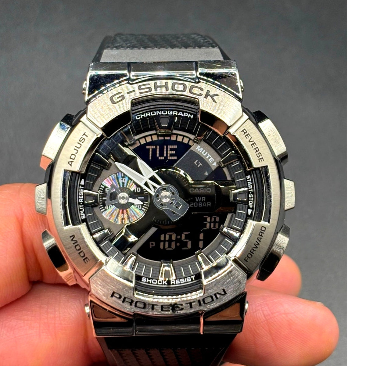 Casio G-Shock G-Steel GM110-1A Polished Metal Bezel Men’s Watch