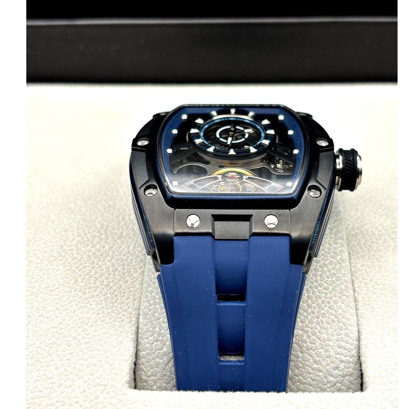Invicta S1 Rally Torque 49036 Automatic Skeleton Dial Mens Watch 44mm Blue NIB