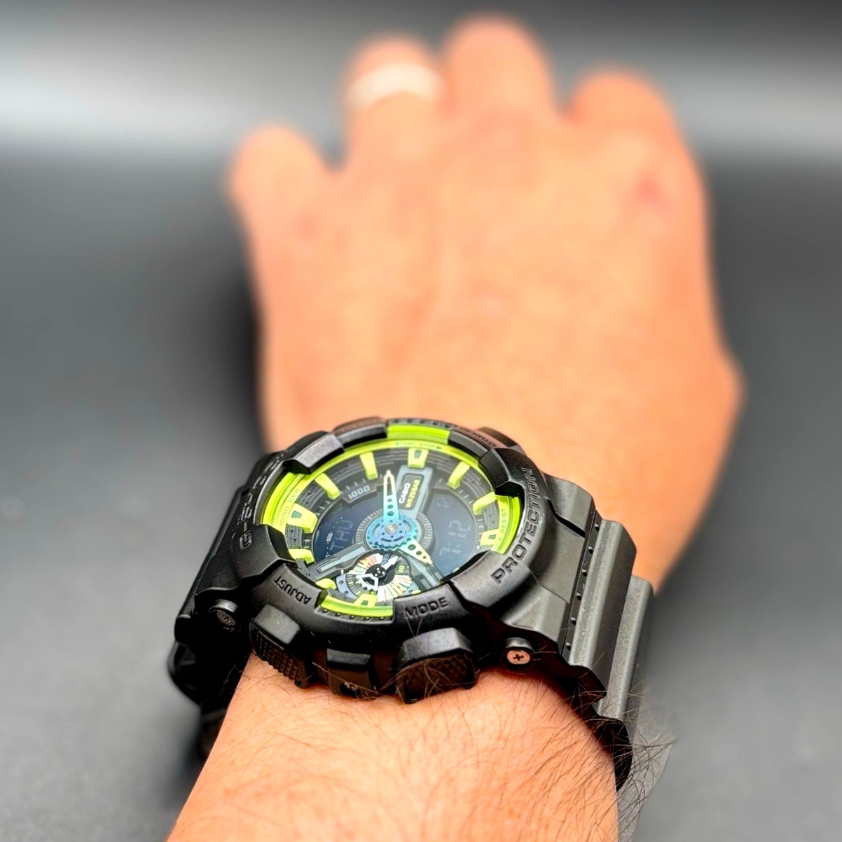 Casio G-Shock GA-110LY-1A Sporty Illumi Lime Black Analog Digital Men's Watch