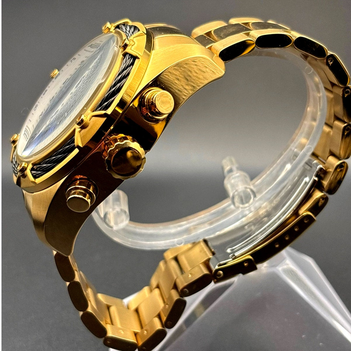 Invicta 31439 Bolt Chronograph Gold Tone 52mm Men's Watch Rare NIB