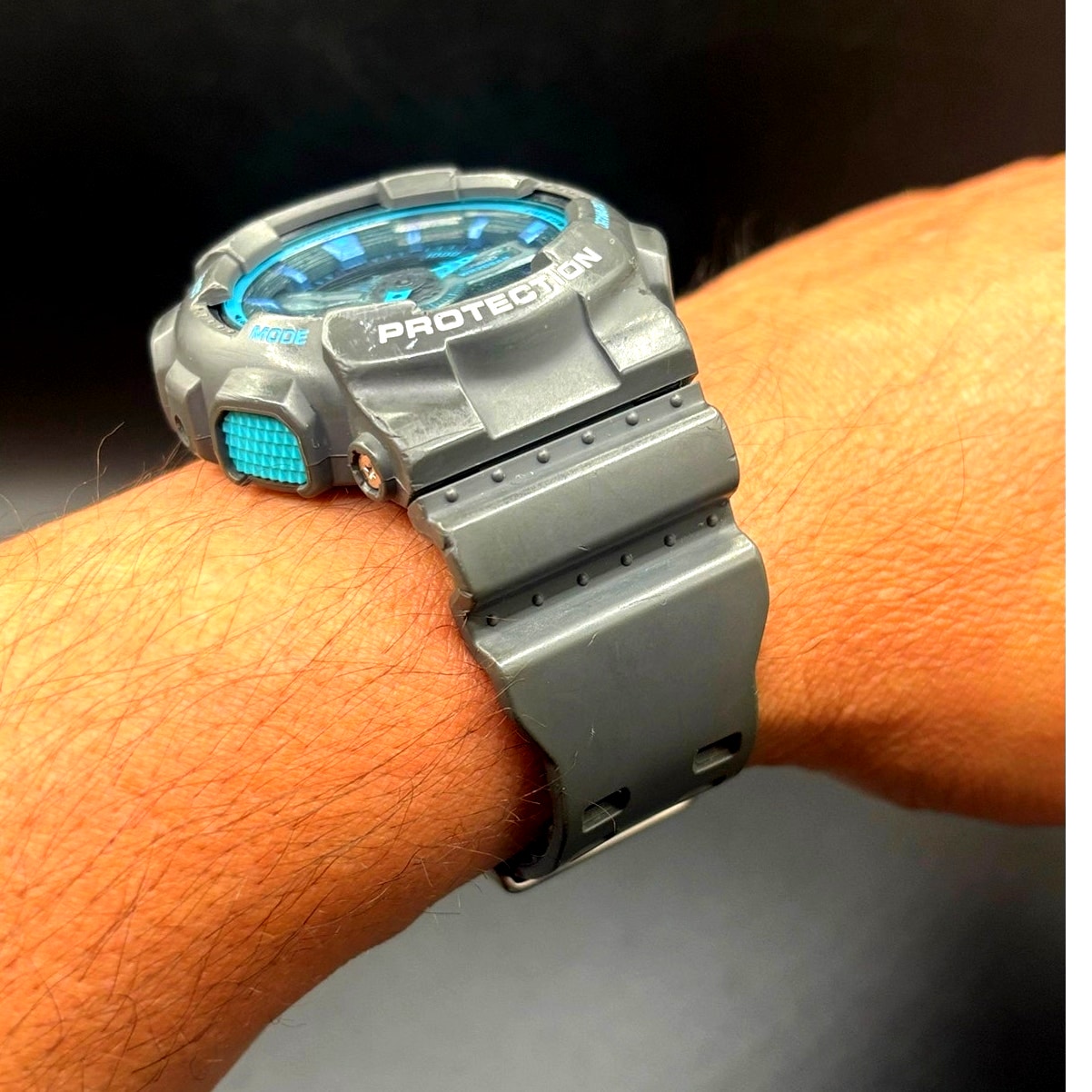 Casio G-Shock GA-110TS-8A2 Gray Teal Analog Digital Men's 51mm Watch