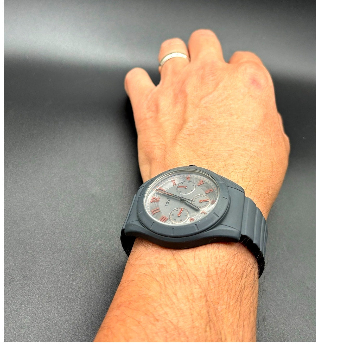 Fossil FS5221 Poptastic Sport Gray Dial Silicone Strap Multifunction Watch