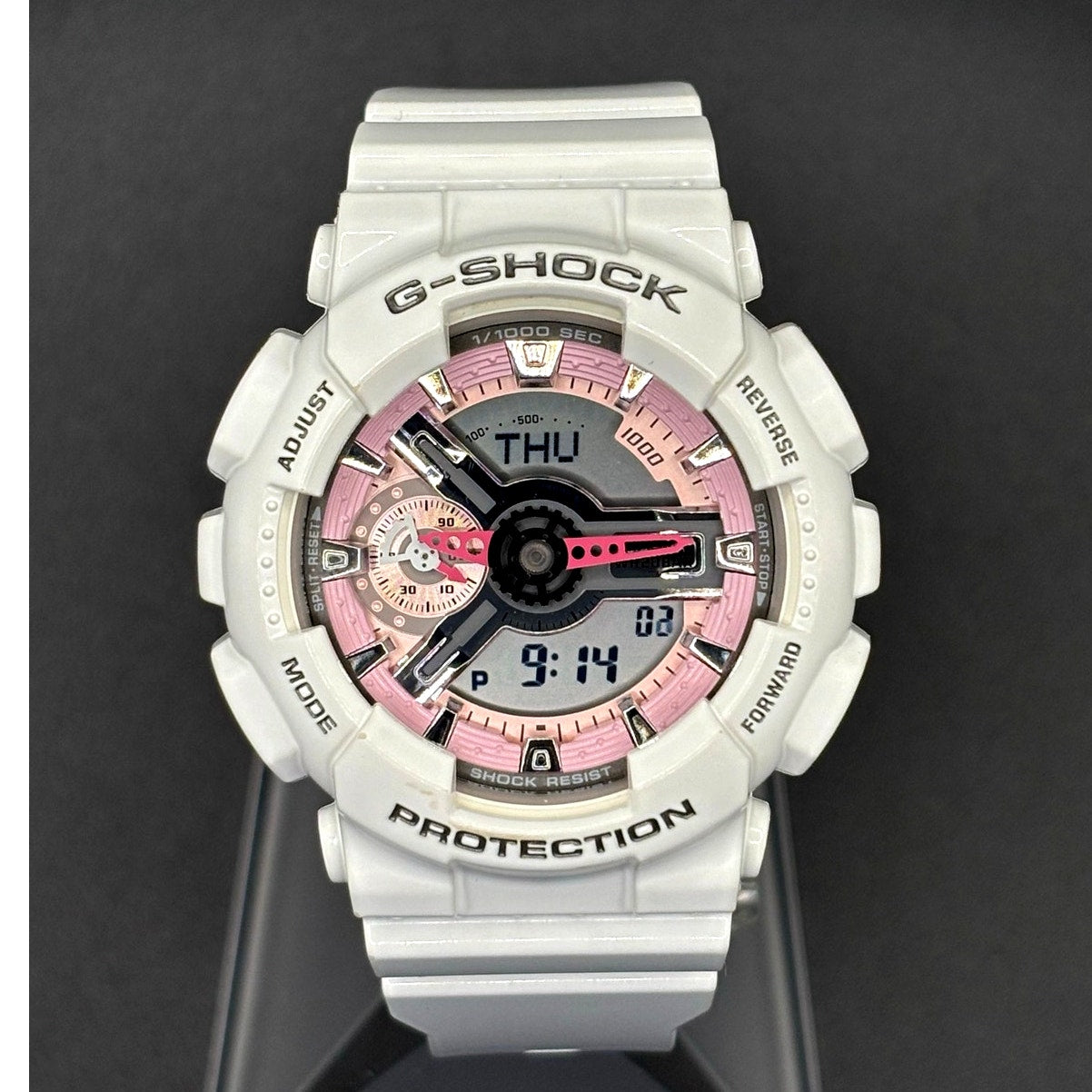 Casio G-Shock GMA-S110MP-4A White Pink Analog Digital Women's Watch