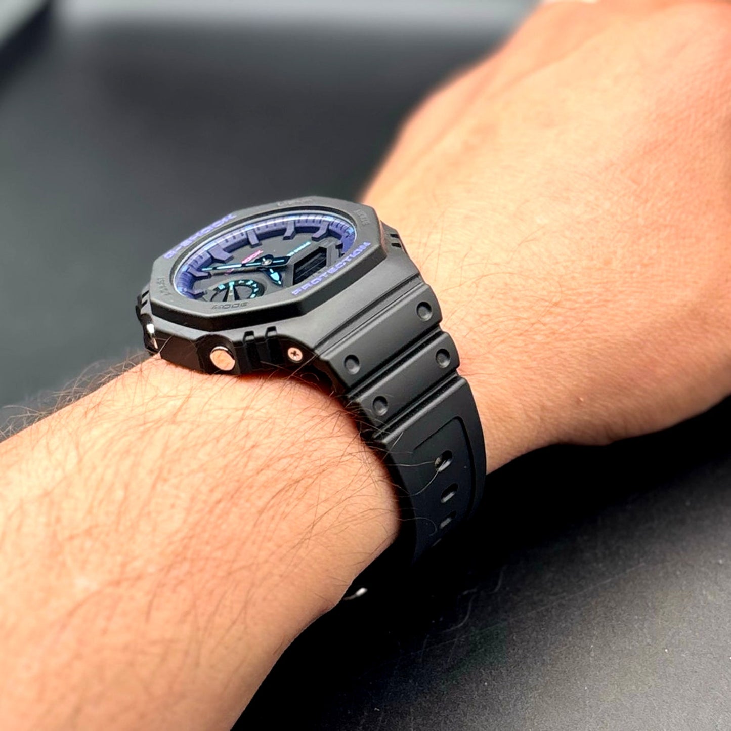 Casio G-Shock GA2100VB-1A CasiOak Virtual World Carbon Core Men's Ana-Digi Watch