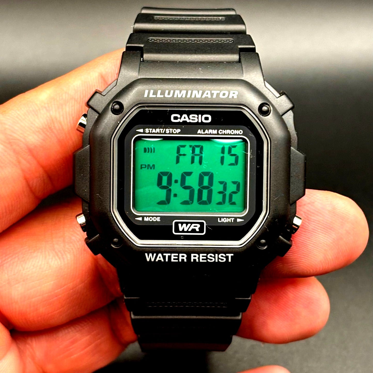 Custom Casio F108WH Teal Glow Edition with Teal Light Filter NIB