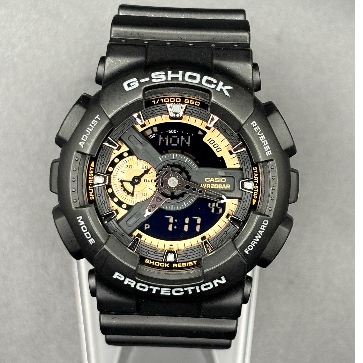Casio G-Shock GA-110RG-1A Men's Analog Digital Rose Gold Black Resin 200M Watch
