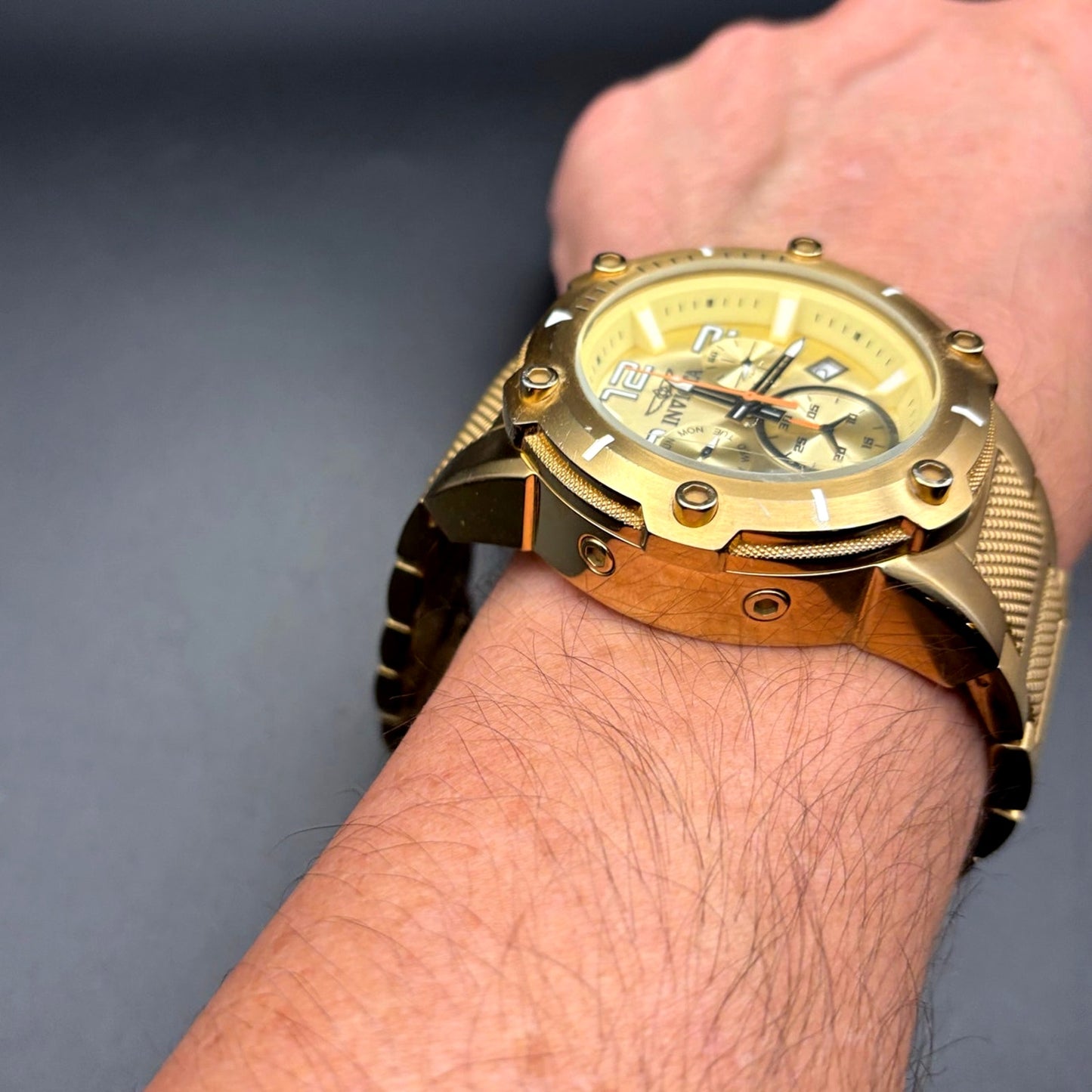 Invicta Speedway 19529 Men's Ion Gold Plated Chronograph Swiss Quartz 51mm Watch