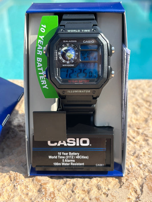 🌍 Casio AE1200 “Blue Planet” Mod – Our Home on Your Wrist