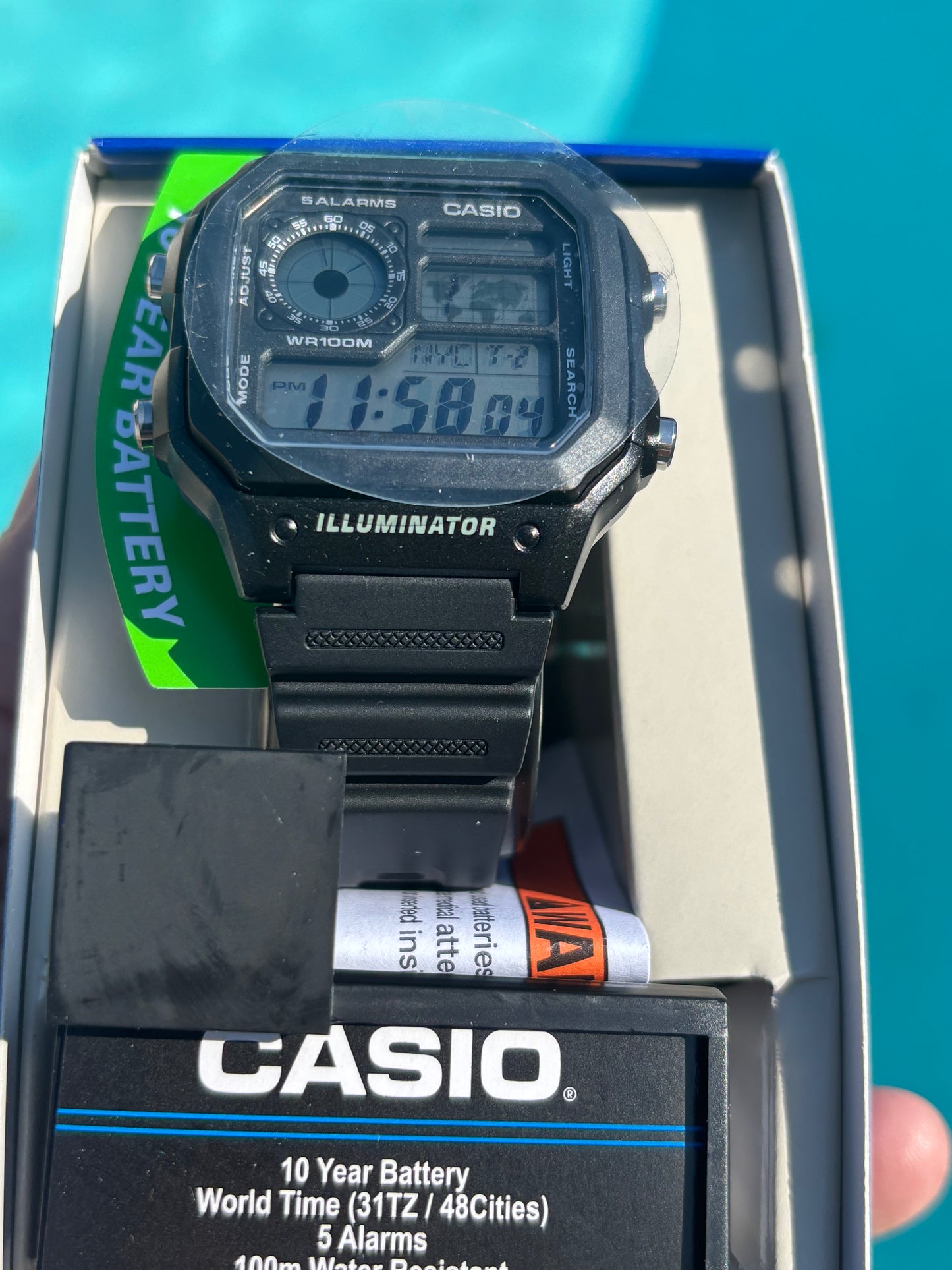 Casio AE1200WH-1A World Time “Royale” Digital Watch — Free Shipping