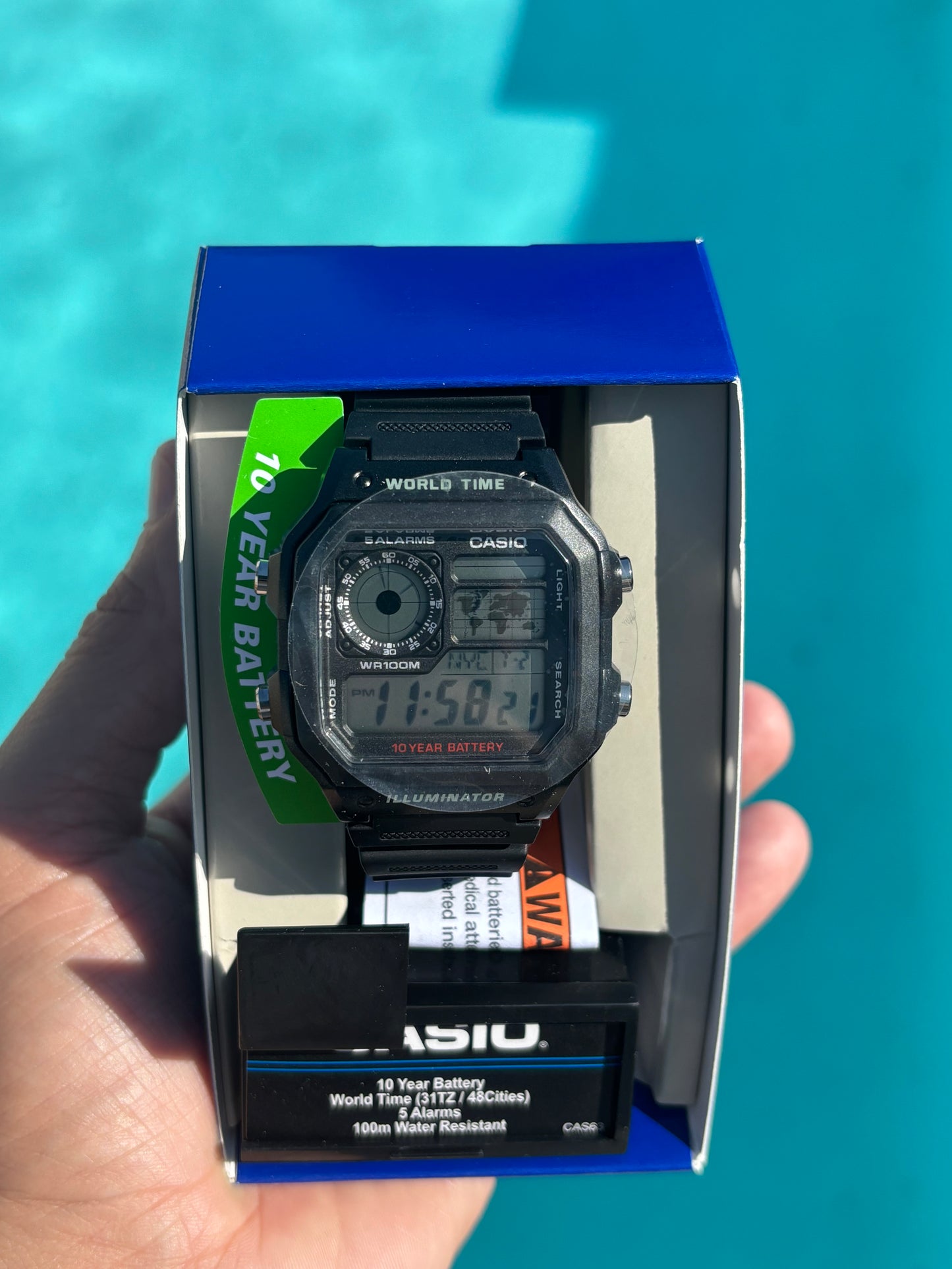 Casio AE1200WH-1A World Time “Royale” Digital Watch — Free Shipping