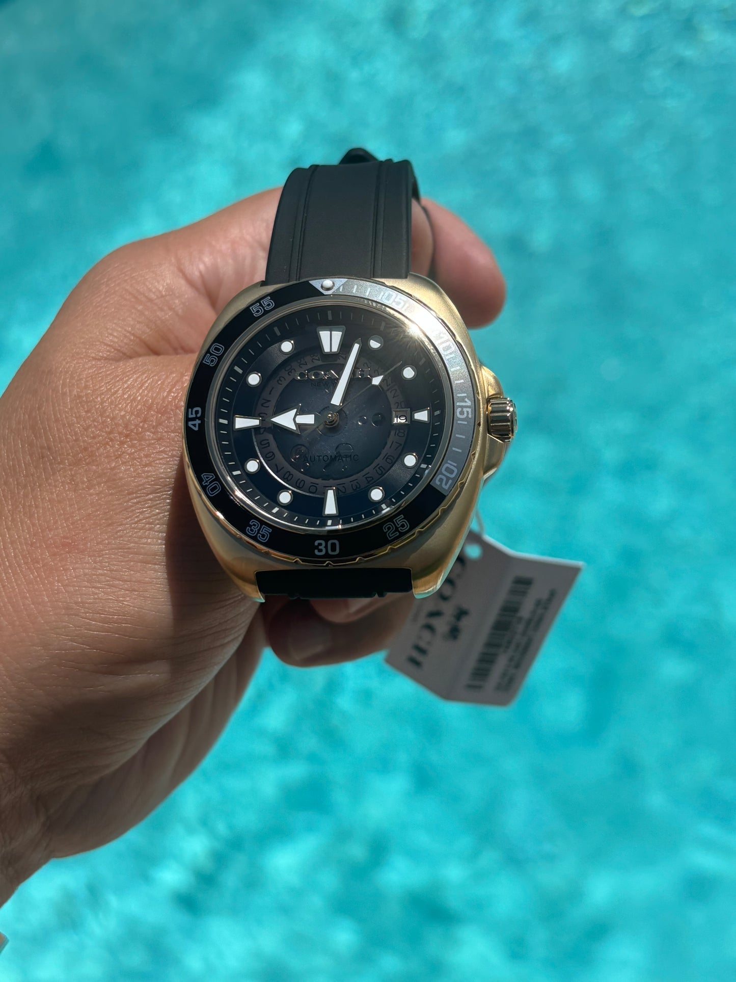 Coach Men’s Charter Automatic Black Silicone Strap Watch – 44 mm (14602718)