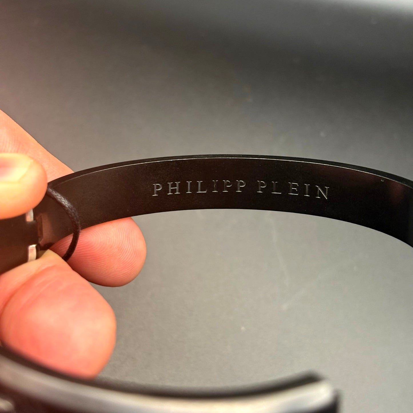 Philipp Plein PJ7AA17BL Mens Black Stainless Steel Hexagon Bracelet NIBWT