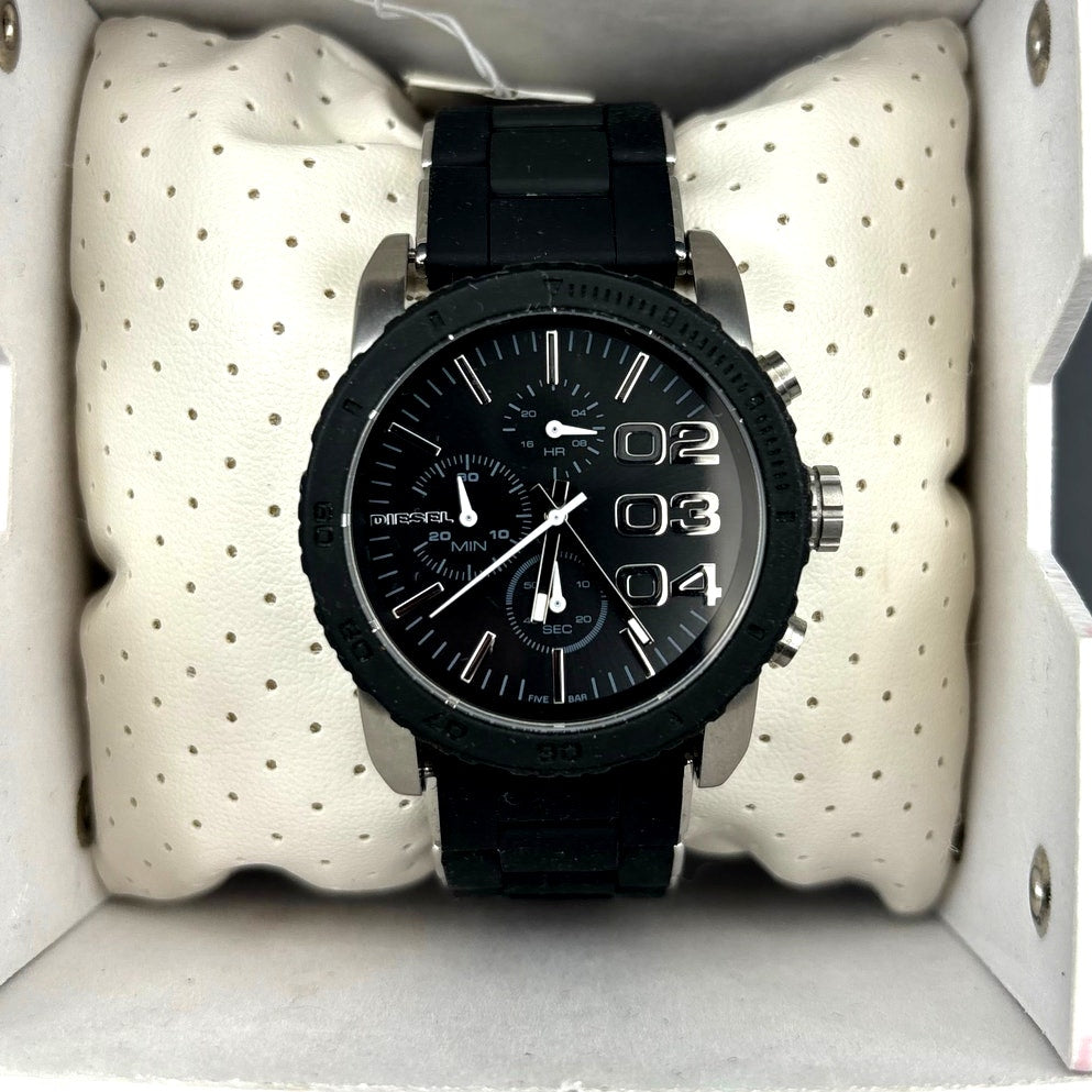 Diesel DZ5320 Franchise Chronograph Black Silicone Stainless Steel Women's Watch