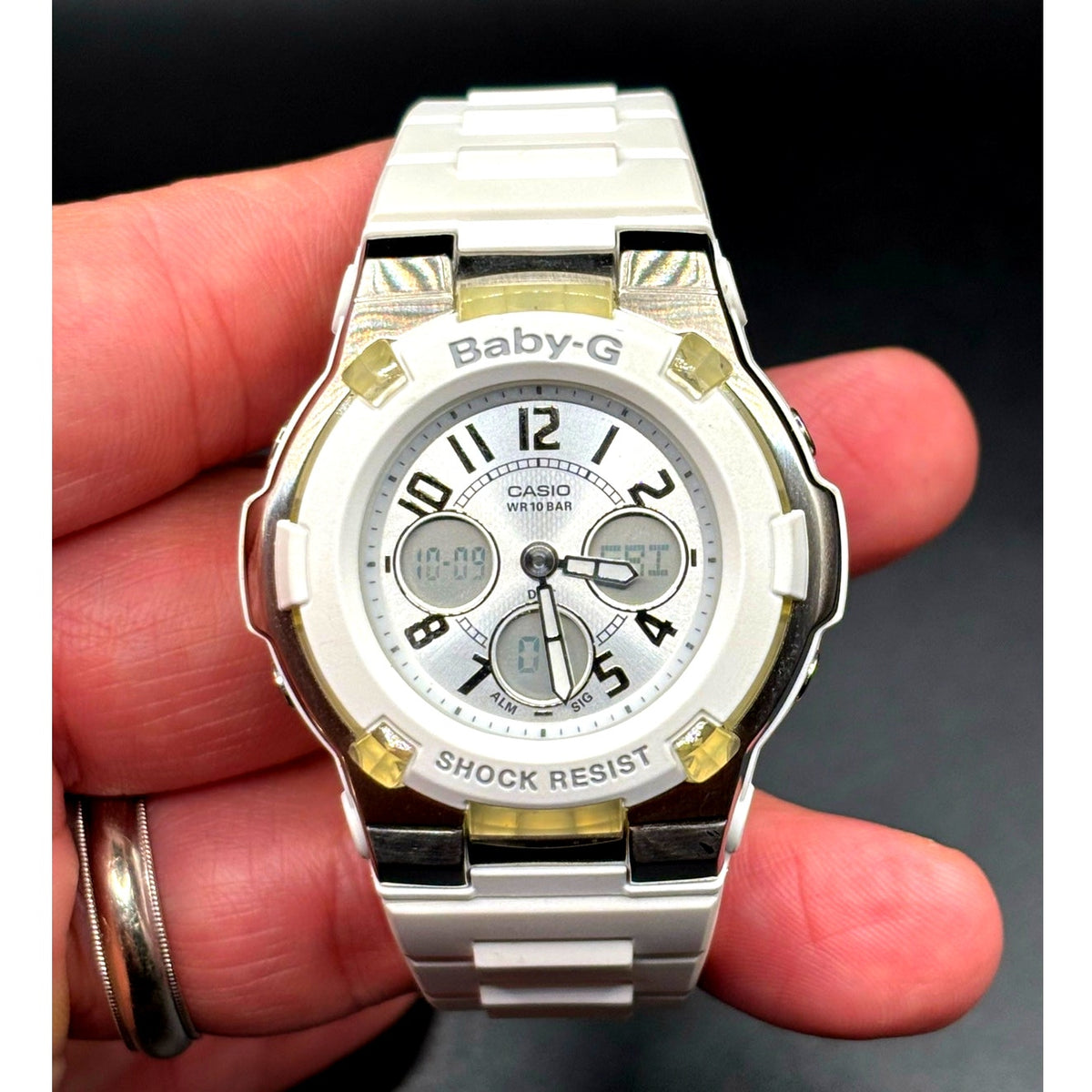 Casio Baby-G BGA110-7B Analog Digital White Women’s Watch Discontinued