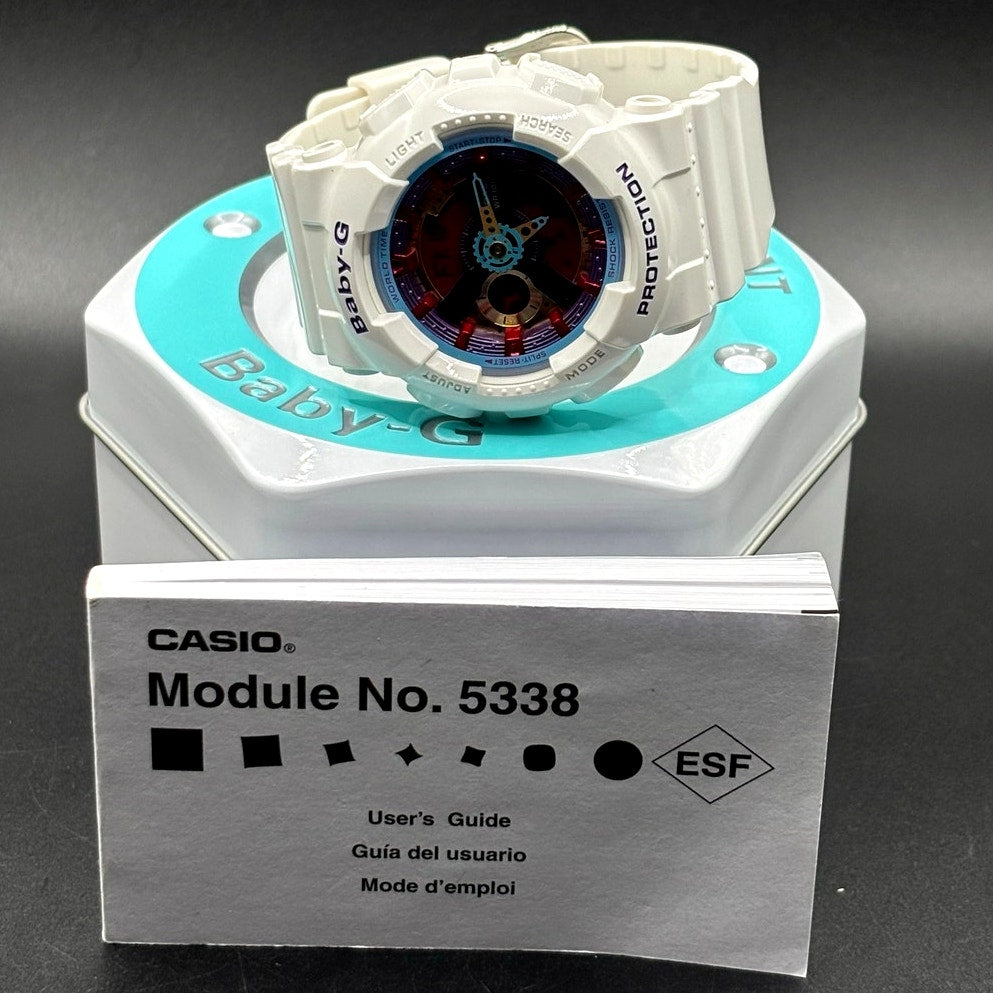 Casio Baby-G BA112-7A White Analog Digital Women's Watch NIB Discontinued