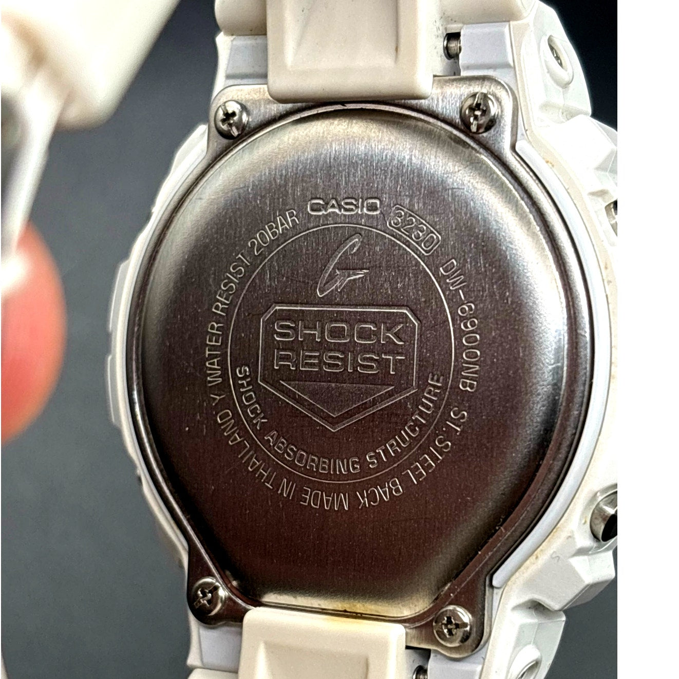 Casio G-Shock DW6900-7 Metallic Mirror White Glossy Digital Men's Watch NIBWT