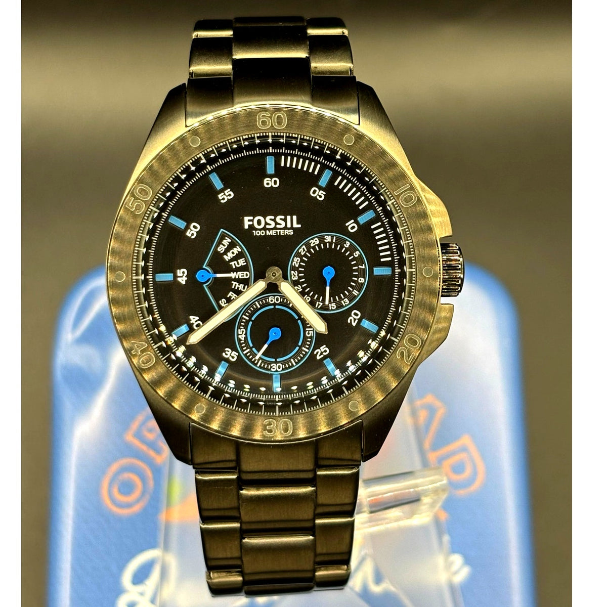 Fossil Sport 54 CH3035 Multifunction Black Blue 44mm Men’s Watch 100M