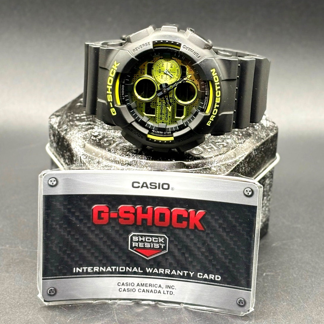 Casio G-Shock GA140DC-1A Analog Digital Black Vivid Yellow Men's Watch