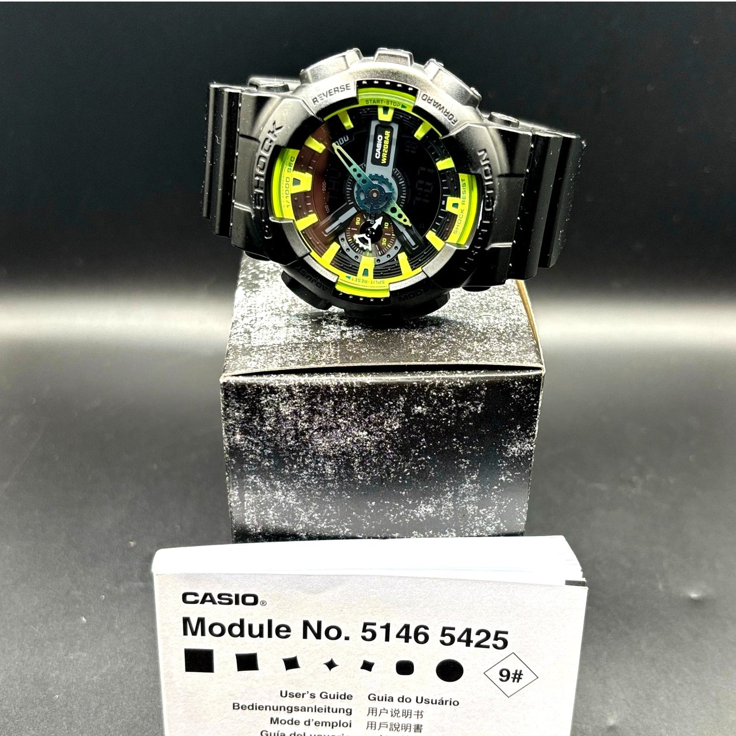 Casio G-Shock GA-110LY-1A Sporty Illumi Lime Black Analog Digital Men's Watch